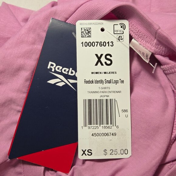 NWT Reebok Women's Active Small-Logo Pocket Jasmine Pink XS - Picture 3 of 4